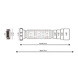 Sifão Sanfonado Extensivo Universal Branco - Pia Cuba Tanque:Branco - 8