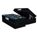 Ver imagem 1 de Cama Box Baú Solteiro: Colchão Ortopédico Paropas Ag65 Sofistic Gray + Base Crc Suede Black (