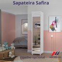 Ver imagem 1 de Sapateira Multiuso Sa 1 Porta com Espelho Cor Branco