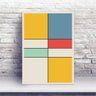 Placa MDF arte colorida geométrica - 1