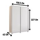 Ver imagem 2 de Guarda-roupa 2 Portas Correr 4 Gavetas Alto Moderno Lisboa