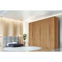 Ver imagem 1 de Guarda Roupa Casal 6 Portas e 6 Gavetas C/ Pés Linea Naturale - Rufato