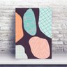 Placa MDF desenho abstrato pedras coloridas - 1