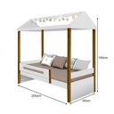 Ver imagem 5 de Cama Montessoriana Infantil Sara Solteiro com Led e Colchão Divaloto - Branco/amêndoa