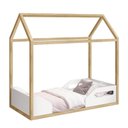 Ver imagem 3 de Mini Cama Montessoriana Zoe Branco/Natural com Colchão D20 - Reller Móveis
