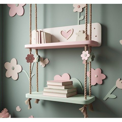 Prateleira Balanço com Flores