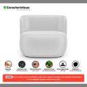 Ver mais imagens de Kit 02 Poltronas e 01 Namoradeira Orgânica Molly Couríssimo Branco - Desk Design Cor Branco