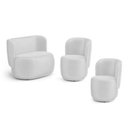 Ver imagem 1 de Kit 02 Poltronas e 01 Namoradeira Orgânica Molly Couríssimo Branco - Desk Design Cor Branco