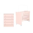 Ver imagem 1 de Jogo de Quarto Doce Sonho Berço Cômoda 2 Peças Rosa