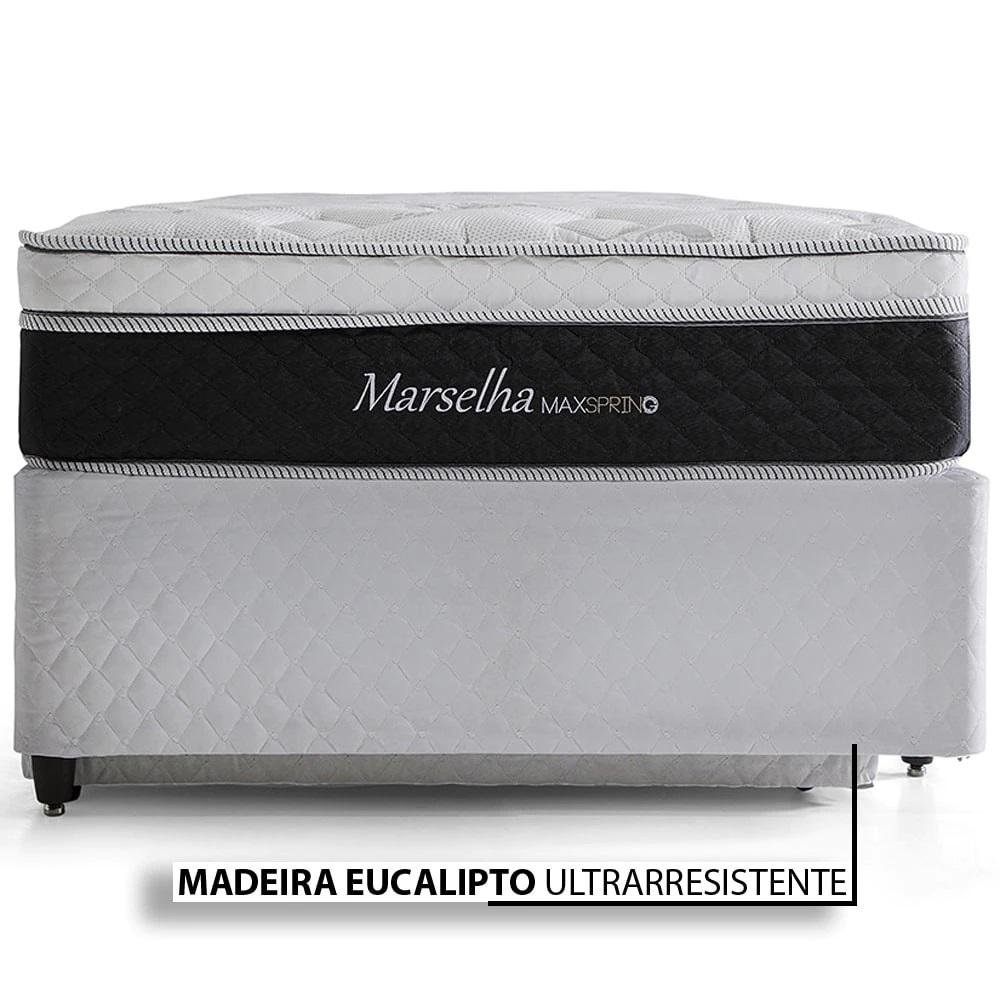 Cama Box Herval Solteiro Marselha, 59x88x188 cm, Molas Maxspring, Colchão Auxiliar - 9