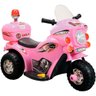 Mini Moto Eletrica Policia Rosa 6v - Importway - 1