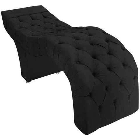 Maca Estética Estofada Capitonê Salão Design De Sobrancelhas  - Preto