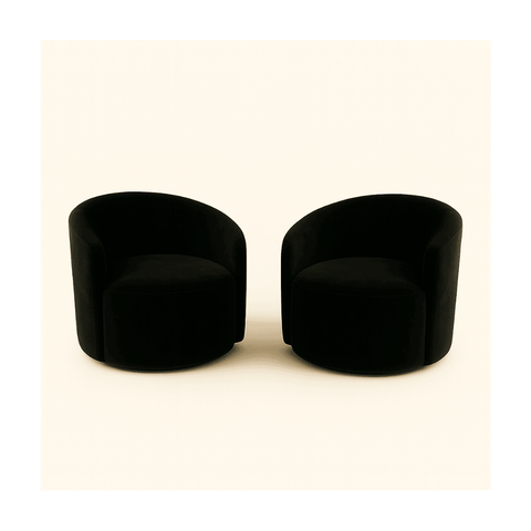 Kit 02 Poltronas Curva Orgânica Nature Gaia Suede - Montanaris Decor