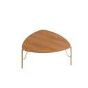 Ver imagem 3 de Mesa de Centro Bend Triangular MDF Metal 89cm Louro com Dourado
