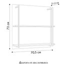 Ver imagem 4 de Prateleira Industrial Cozinha Dupla com Painel Flora M24 Preto - Mpozenato