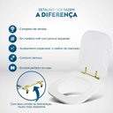 Ver imagem 5 de Tampa de Vaso Laqueado Unic Branco para Bacia Deca com Ferragem Dourada