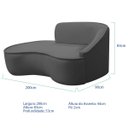 Ver imagem 5 de Kit Divã Recamier Orgânico Marrocos 200cm Lado Esquerdo e 2 Poltronas Amore Linho