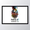 Quadro com moldura portal portal game art - 1