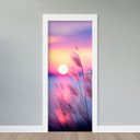 Ver imagem 1 de Adesivo de Porta - Pôr do Sol Lilás