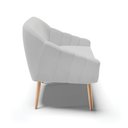 Ver imagem 4 de Namoradeira 02 Lugares Giovana Suede Pés Palito Natural - D’Rossi - Cinza