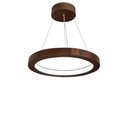 Ver imagem 1 de Lustre LED 22W Sirius Pendente Madeira Sala Jantar arco 40cm Madeluz Pendente Sirius LED Imbuia Bran
