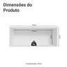 Armário Aéreo para Quarto 80 Cm Nicho Aberto Branco Neo Madesa - 3