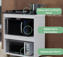 Ver imagem 6 de Balcão para Cooktop e Forno Turim Kaiki Móveis - Branco