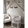 Trio De Prateleiras De Nuvens Nichos Decoração Quarto Bebê 9mm:Rosa - 6