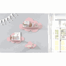 Trio De Prateleiras De Nuvens Nichos Decoração Quarto Bebê 9mm:Rosa - 2