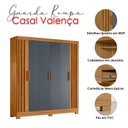 Ver imagem 2 de Guarda Roupa Casal Ambiente Valença 6 Portas Freijó Cinza – Moval