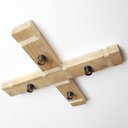 Ver imagem 7 de Luminária Lustre Pendente Rústico Retro Madeira 65x65cm