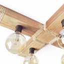 Ver imagem 6 de Luminária Lustre Pendente Rústico Retro Madeira 65x65cm