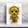 Placa MDF Personagem C3-PO Star Wars parede - 1