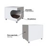 Mesa Pet Lateral com Almofada - Branco - 3