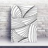 Placa MDF arte abstrata linhas onduladas - 1