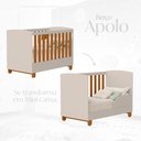 Ver imagem 6 de Quarto de Bebê Completo Berço 2 em 1, Cômoda e Guarda Roupa MDF Apolo Reller Areia Fosco/Savana