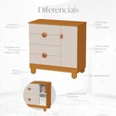 Ver mais imagens de Quarto de Bebê Completo Berço 2 em 1, Cômoda e Guarda Roupa MDF Apolo Reller Areia Fosco/Savana