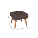 Ver imagem 7 de Poltrona Decorativa com Puff Pequim Veludo Confortável Marrom Matrix
