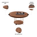 Ver imagem 4 de Mesa de Centro Redonda Pés Metálicos Mindy H01 Castanho - Mpozenato
