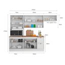 Ver imagem 4 de Cozinha Completa Unna 4 Peças 10 Portas 2 Gavetas Poliman Móveis Branco