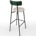 Ver imagem 7 de Kit 02 Banquetas Alta Bar Cozinha Sala De Jantar Milão L02 Facto Verde Musgo Linho Cru - Lyam Decor