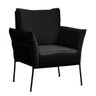 Poltrona Decorativa para Sala Recepção Lotus Suede Preto com Base Preta - Star Confort Poltrona Lotu - 1