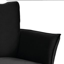 Poltrona Decorativa para Sala Recepção Lotus Suede Preto com Base Preta - Star Confort Poltrona Lotu - 6