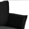 Poltrona Decorativa para Sala Recepção Lotus Suede Preto com Base Preta - Star Confort Poltrona Lotu - 6