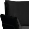 Poltrona Decorativa para Sala Recepção Lotus Suede Preto com Base Preta - Star Confort Poltrona Lotu - 5