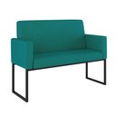 Ver imagem 7 de Kit 2 Poltronas + Namoradeira 2 Lugares para Recepção Azul Turquesa