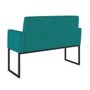 Ver mais imagens de Kit 2 Poltronas + Namoradeira 2 Lugares para Recepção Azul Turquesa