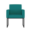 Ver imagem 2 de Kit 2 Poltronas + Namoradeira 2 Lugares para Recepção Azul Turquesa