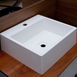 Cuba Pia para Banheiro de Apoio Lavabo 40cmx37cm - Genova Branco - 4