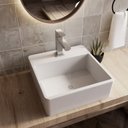Ver imagem 3 de Cuba Pia para Banheiro de Apoio Lavabo 40cmx37cm - Genova Branco